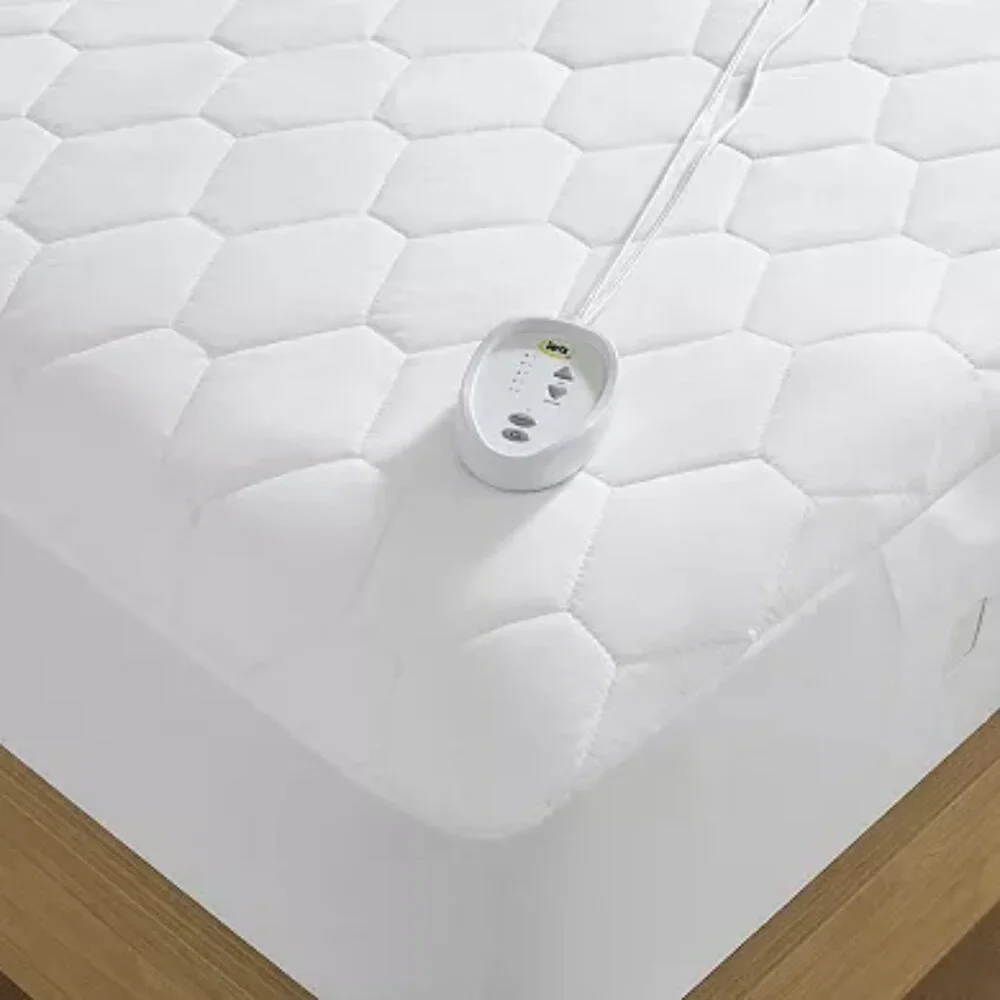 Serta Cotton Rich Heated Mattress Pad Color: White, Size: FULL